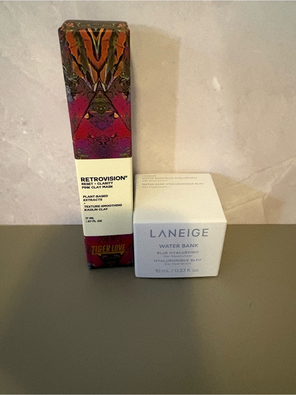 Retrovision Pink Clay Mask & Laneige Water Bank Duo - Pink, White